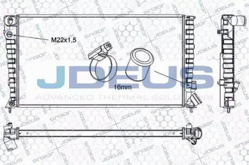 Jdeus RA0070120 - Радиатор, охлаждение двигателя autosila-amz.com