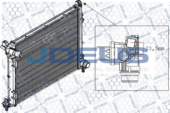 Jdeus RA0111250 - Радиатор, охлаждение двигателя autosila-amz.com