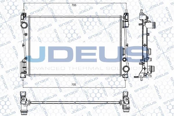 Jdeus RA0200931 - Радиатор, охлаждение двигателя autosila-amz.com