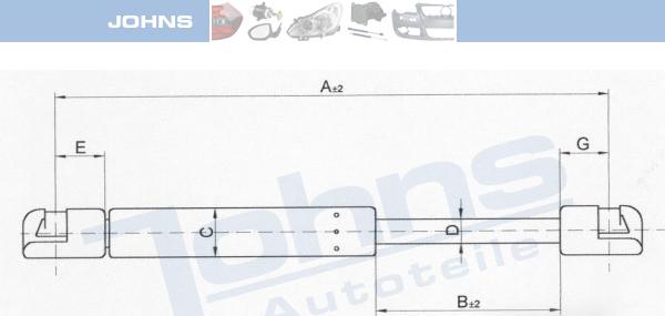 Johns 57 06 95-92 - Газовая пружина, упор autosila-amz.com