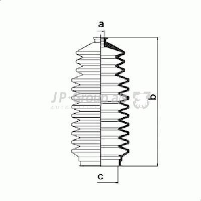 JP Group 4044700410 - Комплект пыльника, рулевое управление autosila-amz.com