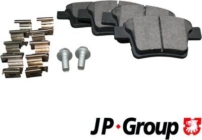 JP Group 1563700510 - Тормозные колодки, дисковые, комплект autosila-amz.com