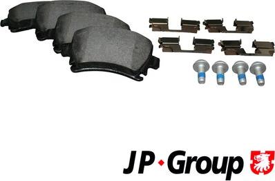 JP Group 1163705410 - Тормозные колодки, дисковые, комплект autosila-amz.com