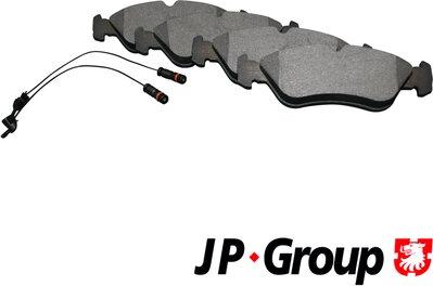 JP Group 1163705510 - Тормозные колодки, дисковые, комплект autosila-amz.com