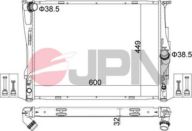 JPN 60C9009-JPN - Радиатор, охлаждение двигателя autosila-amz.com