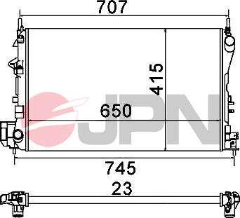 JPN 60C9035-JPN - Радиатор, охлаждение двигателя autosila-amz.com