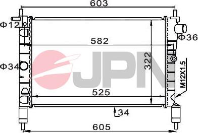 JPN 60C9030-JPN - Радиатор, охлаждение двигателя autosila-amz.com