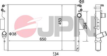 JPN 60C9022-JPN - Радиатор, охлаждение двигателя autosila-amz.com