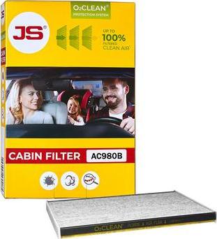 JS Asakashi AC980B - Фильтр воздуха в салоне autosila-amz.com