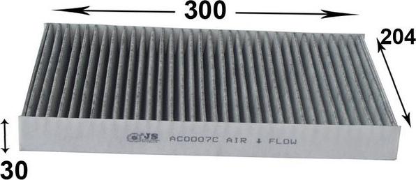 JS Asakashi AC0007C - Фильтр воздуха в салоне autosila-amz.com