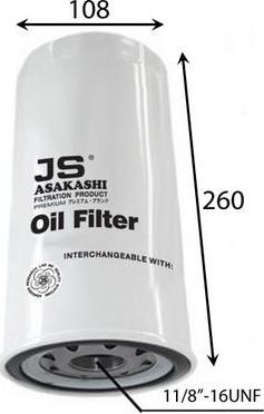 JS Asakashi C43001 - Масляный фильтр autosila-amz.com
