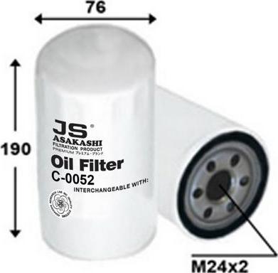 JS Asakashi C0052 - Масляный фильтр autosila-amz.com