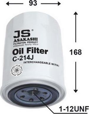 JS Asakashi C214J - Масляный фильтр autosila-amz.com