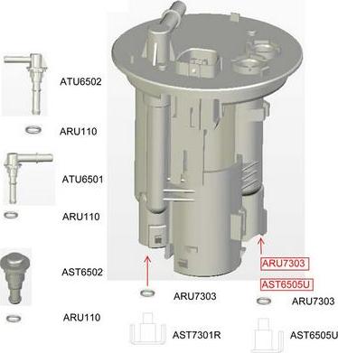 JS Asakashi FS6505U - Топливный фильтр autosila-amz.com