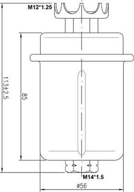 JS Asakashi FS6005U - Топливный фильтр autosila-amz.com