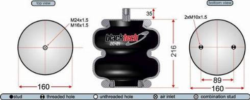 Juratek 2C21210P23 - Кожух пневматической рессоры autosila-amz.com