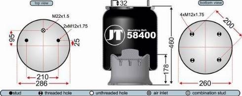 Juratek JAA58401 - Кожух пневматической рессоры autosila-amz.com