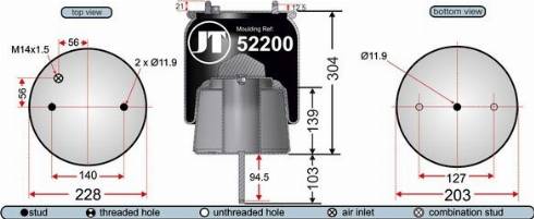 Juratek JAA52201 - Кожух пневматической рессоры autosila-amz.com