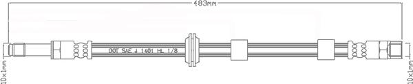 Juratek JBH1004 - Тормозной шланг autosila-amz.com