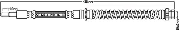 Juratek JBH1016 - Тормозной шланг autosila-amz.com