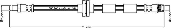 Juratek JBH1155 - Тормозной шланг autosila-amz.com