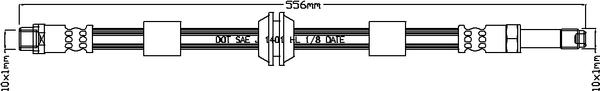 Juratek JBH1100 - Тормозной шланг autosila-amz.com