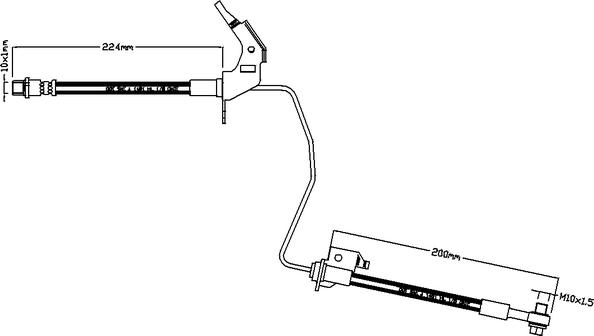 Juratek JBH1117L - Тормозной шланг autosila-amz.com