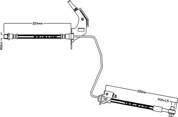 Juratek JBH1117R - Тормозной шланг autosila-amz.com