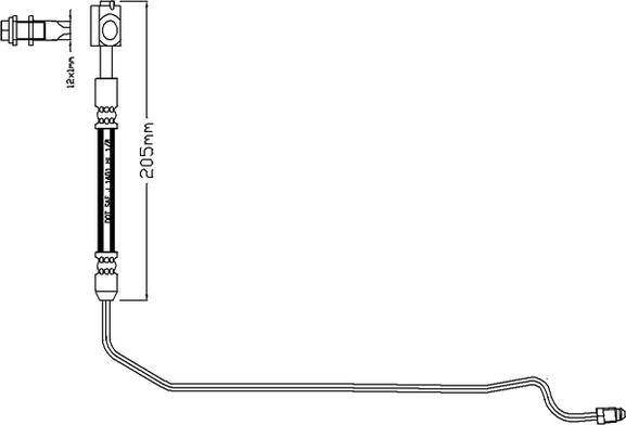 Juratek JBH1185R - Тормозной шланг autosila-amz.com