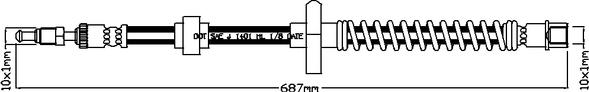 Juratek JBH1176R - Тормозной шланг autosila-amz.com