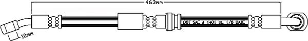 Juratek JBH1327L - Тормозной шланг autosila-amz.com