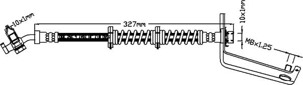 Juratek JBH1285R - Тормозной шланг autosila-amz.com