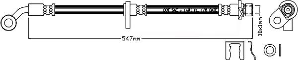 Juratek JBH1282L - Тормозной шланг autosila-amz.com