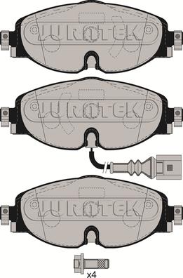 Juratek JCP4265 - Тормозные колодки, дисковые, комплект autosila-amz.com