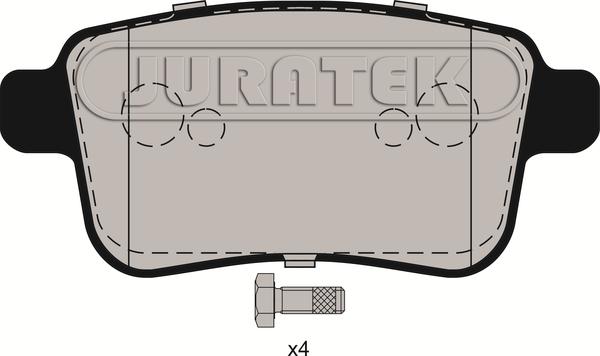 Juratek JCP039 - Тормозные колодки, дисковые, комплект autosila-amz.com