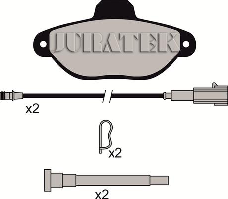 Juratek JCP1944 - Тормозные колодки, дисковые, комплект autosila-amz.com