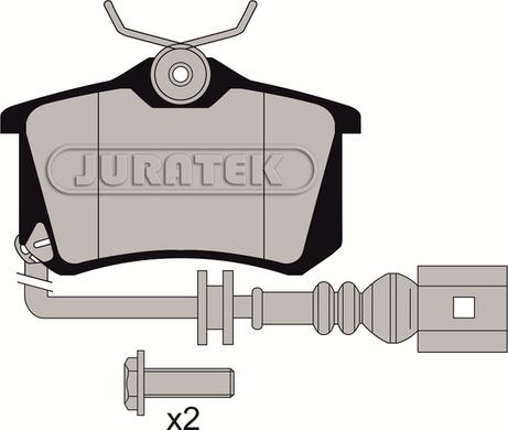 Juratek JCP1645 - Тормозные колодки, дисковые, комплект autosila-amz.com