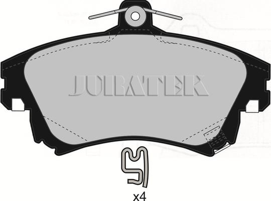 Juratek JCP1384 - Тормозные колодки, дисковые, комплект autosila-amz.com