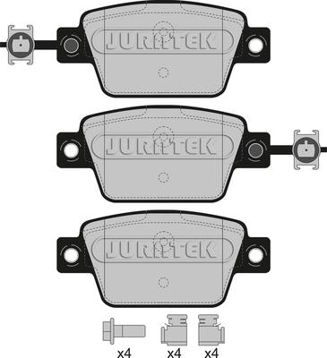 Juratek JCP8068 - Тормозные колодки, дисковые, комплект autosila-amz.com