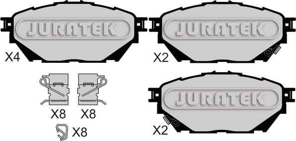 Juratek JCP8072 - Тормозные колодки, дисковые, комплект autosila-amz.com