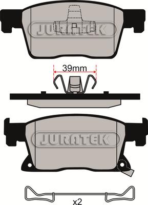 Juratek JCP8153 - Тормозные колодки, дисковые, комплект autosila-amz.com
