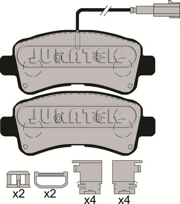 Juratek JCP8173 - Тормозные колодки, дисковые, комплект autosila-amz.com