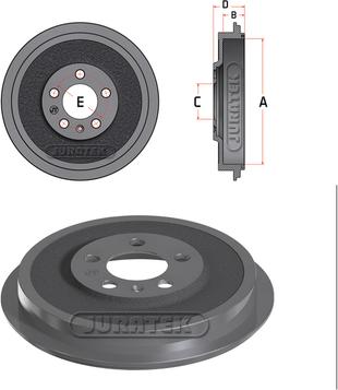 Juratek JDR098 - Тормозной барабан autosila-amz.com