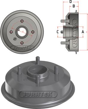 Juratek JDR041 - Тормозной барабан autosila-amz.com