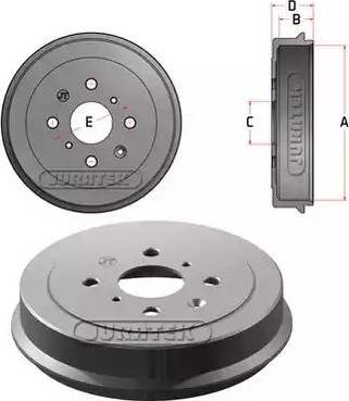 Juratek JDR004 - Тормозной барабан autosila-amz.com