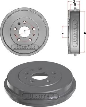 Juratek JDR039 - Тормозной барабан autosila-amz.com