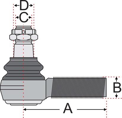 Juratek JSS2404A - Наконечник рулевой тяги, шарнир autosila-amz.com