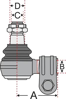 Juratek JSS2506A - Наконечник рулевой тяги, шарнир autosila-amz.com