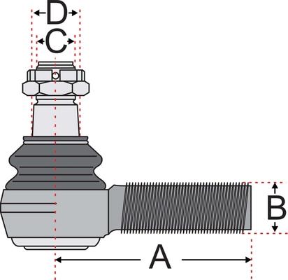 Juratek JSS2121A - Наконечник рулевой тяги, шарнир autosila-amz.com