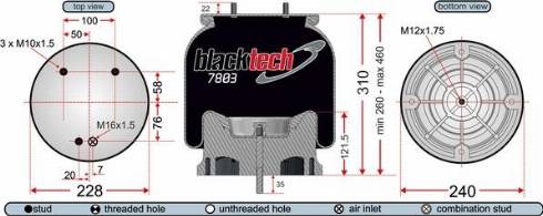 Juratek RML7803CP - Кожух пневматической рессоры autosila-amz.com